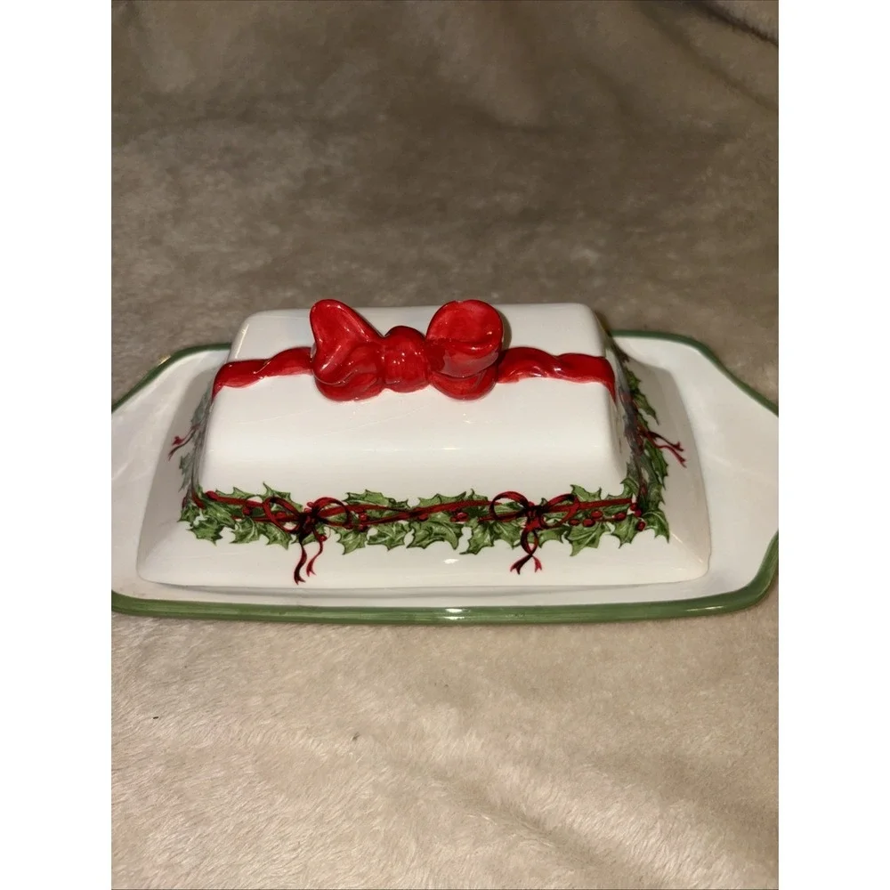 Traditions Holiday Celebrations by Christopher Radko Butter Dish, S&P Shakers